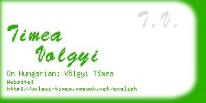 timea volgyi business card